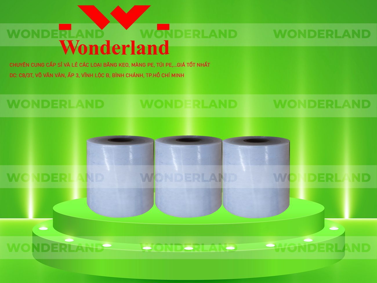 MÀNG PE TRẮNG 14.1KG LÕI 1.2KG CHẤT LƯỢNG CAO WONDERLAND