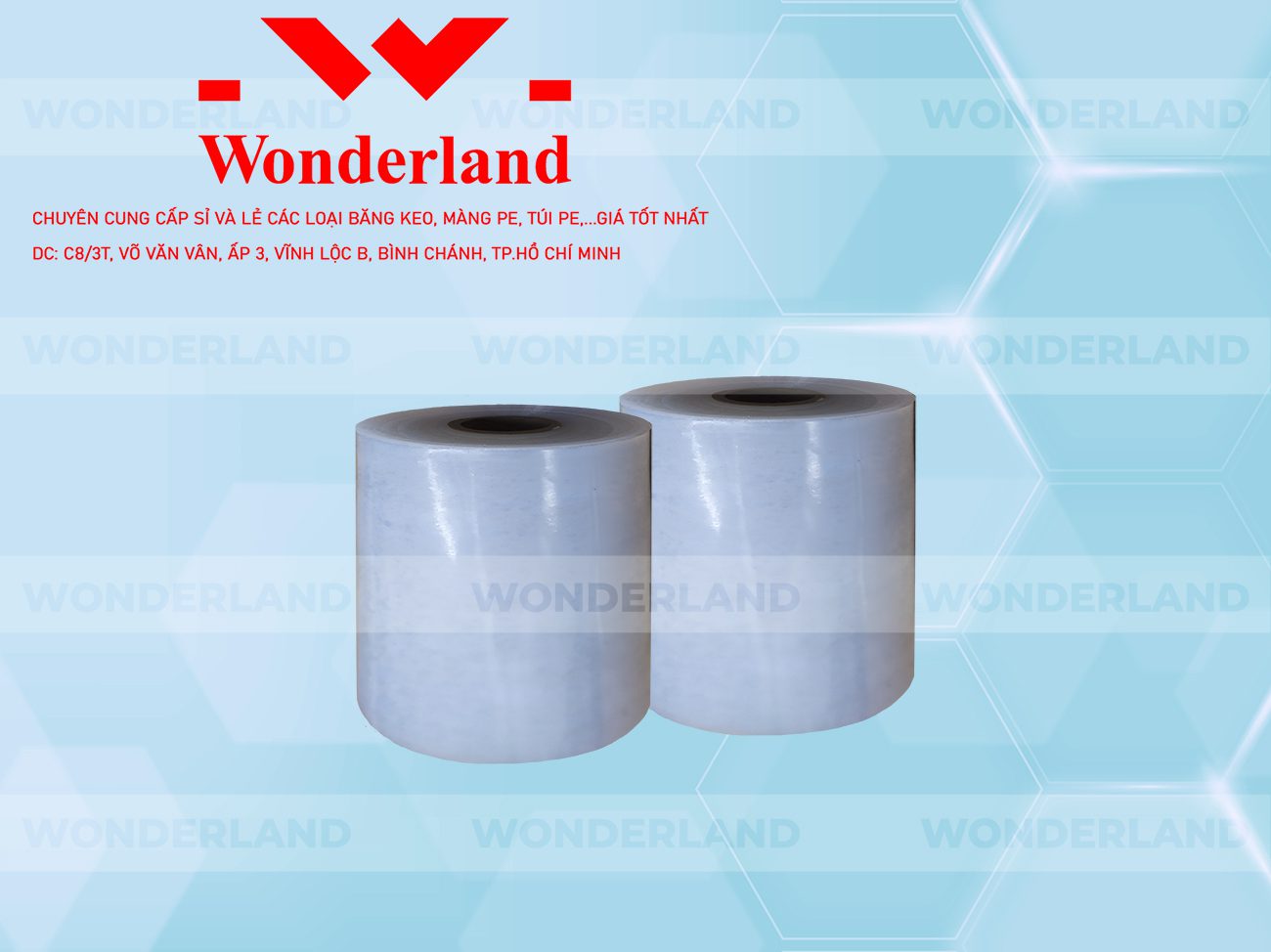 MÀNG PE TRẮNG 14.2KG LÕI 1.2KG CHẤT LƯỢNG CAO WONDERLAND