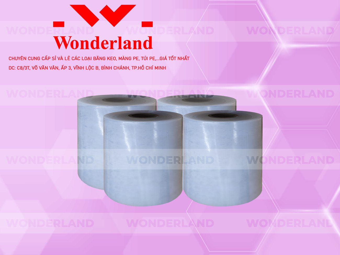 MÀNG PE TRẮNG 14.3KG LÕI 1.2KG CHẤT LƯỢNG CAO WONDERLAND GIÁ SỈ TỐT NHẤT