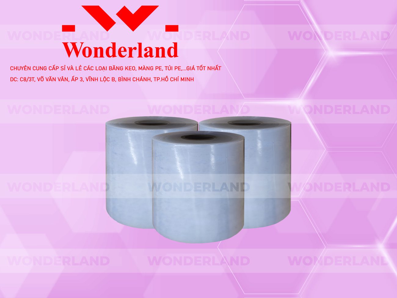 MÀNG PE TRẮNG 14.3KG LÕI 1.2KG CHẤT LƯỢNG CAO WONDERLAND