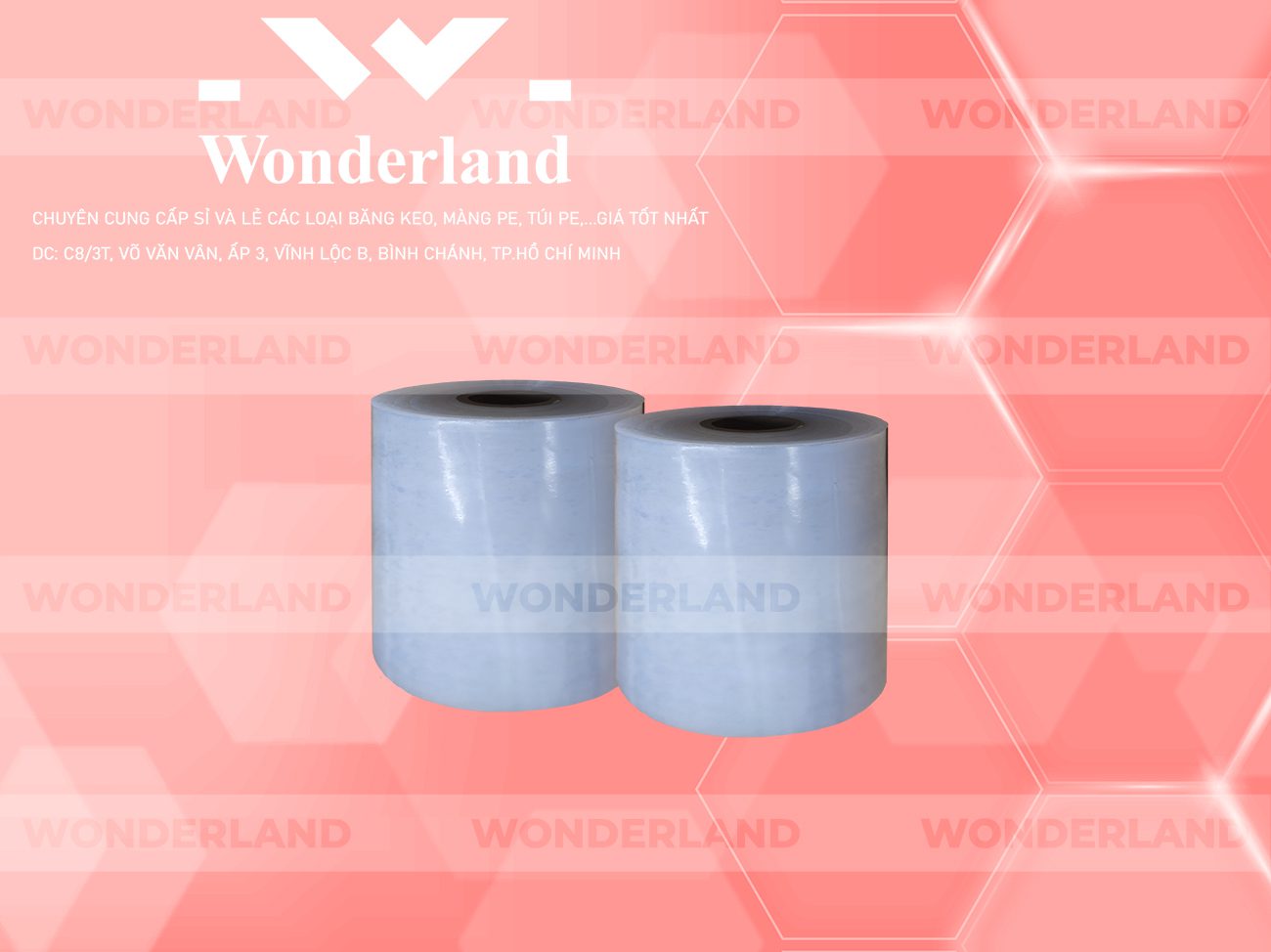 MÀNG PE TRẮNG 14.4KG LÕI 1.2KG CHẤT LƯỢNG CAO WONDERLAND