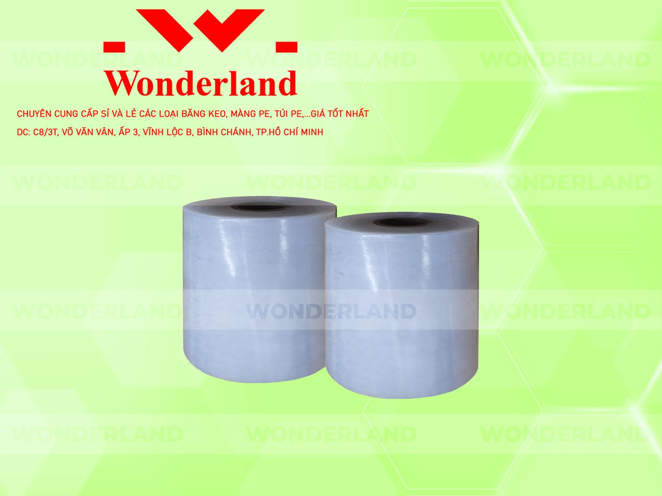 MÀNG PE TRẮNG 14.5KG LÕI 1.2KG CHẤT LƯỢNG CAO WONDERLAND