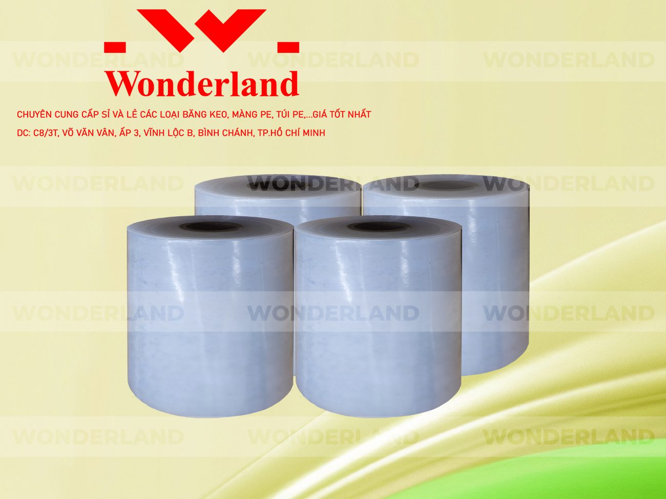 MÀNG PE TRẮNG 14.9KG LÕI 1.2KG CHẤT LƯỢNG CAO WONDERLAND