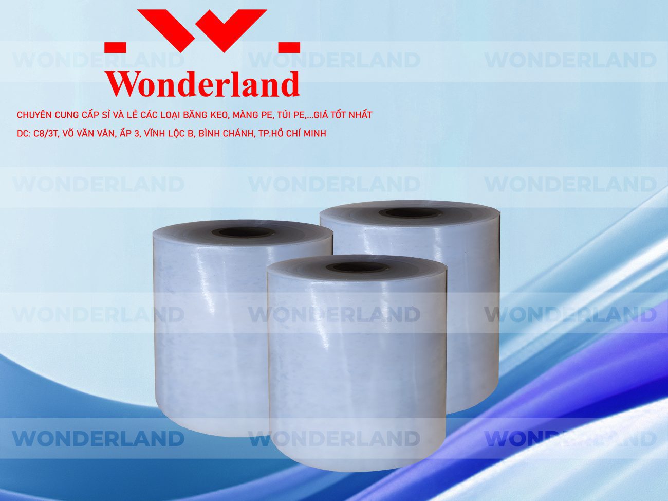 MÀNG PE TRẮNG 15.1KG LÕI 1.2KG CHẤT LƯỢNG CAO WONDERLAND GIÁ SỈ TỐT