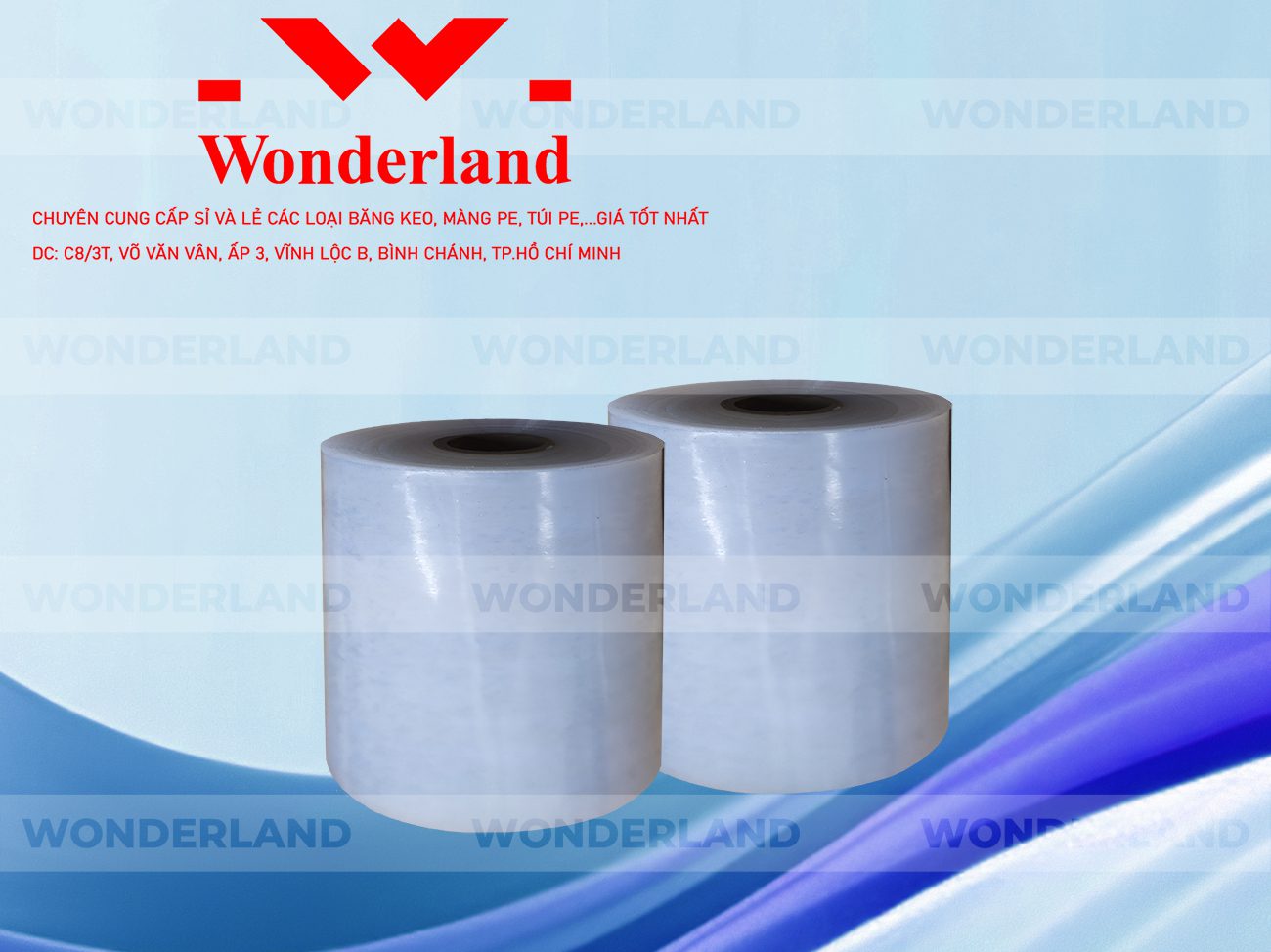 MÀNG PE TRẮNG 15.1KG LÕI 1.2KG CHẤT LƯỢNG CAO WONDERLAND
