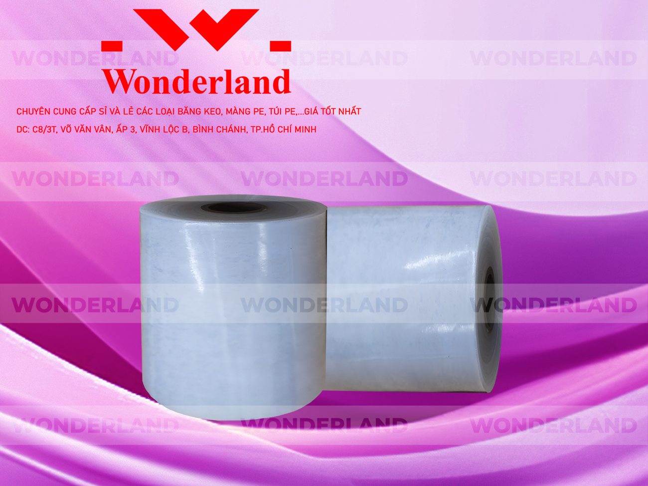 MÀNG PE TRẮNG 15.1KG LÕI 1.2KG CHẤT LƯỢNG CAO WONDERLAND