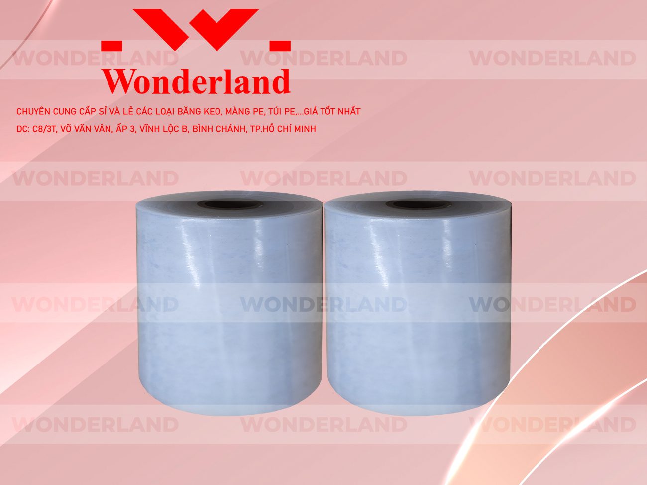 MÀNG PE TRẮNG 15.3KG LÕI 1.2KG CHẤT LƯỢNG CAO WONDERLAND