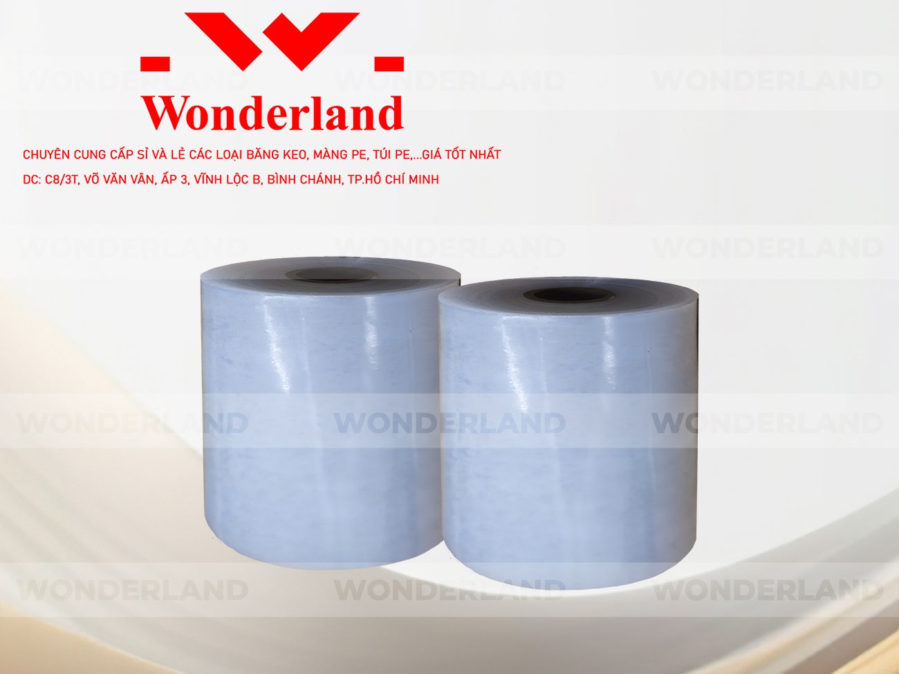 MÀNG PE TRẮNG 15.6KG LÕI 1.2KG CHẤT LƯỢNG CAO WONDERLAND