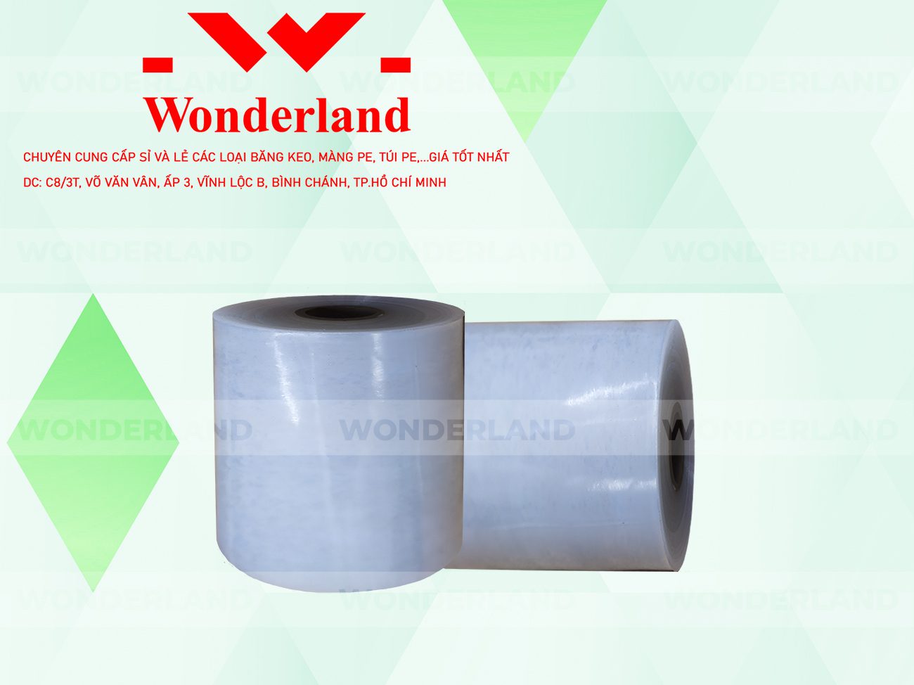 MÀNG PE TRẮNG 16.1KG LÕI 1.2KG CHẤT LƯỢNG CAO WONDERLAND