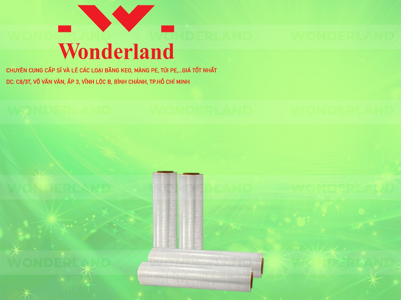 MÀNG PE TRẮNG 2.2KG LÕI 200G CHẤT LƯỢNG CAO WONDERLAND