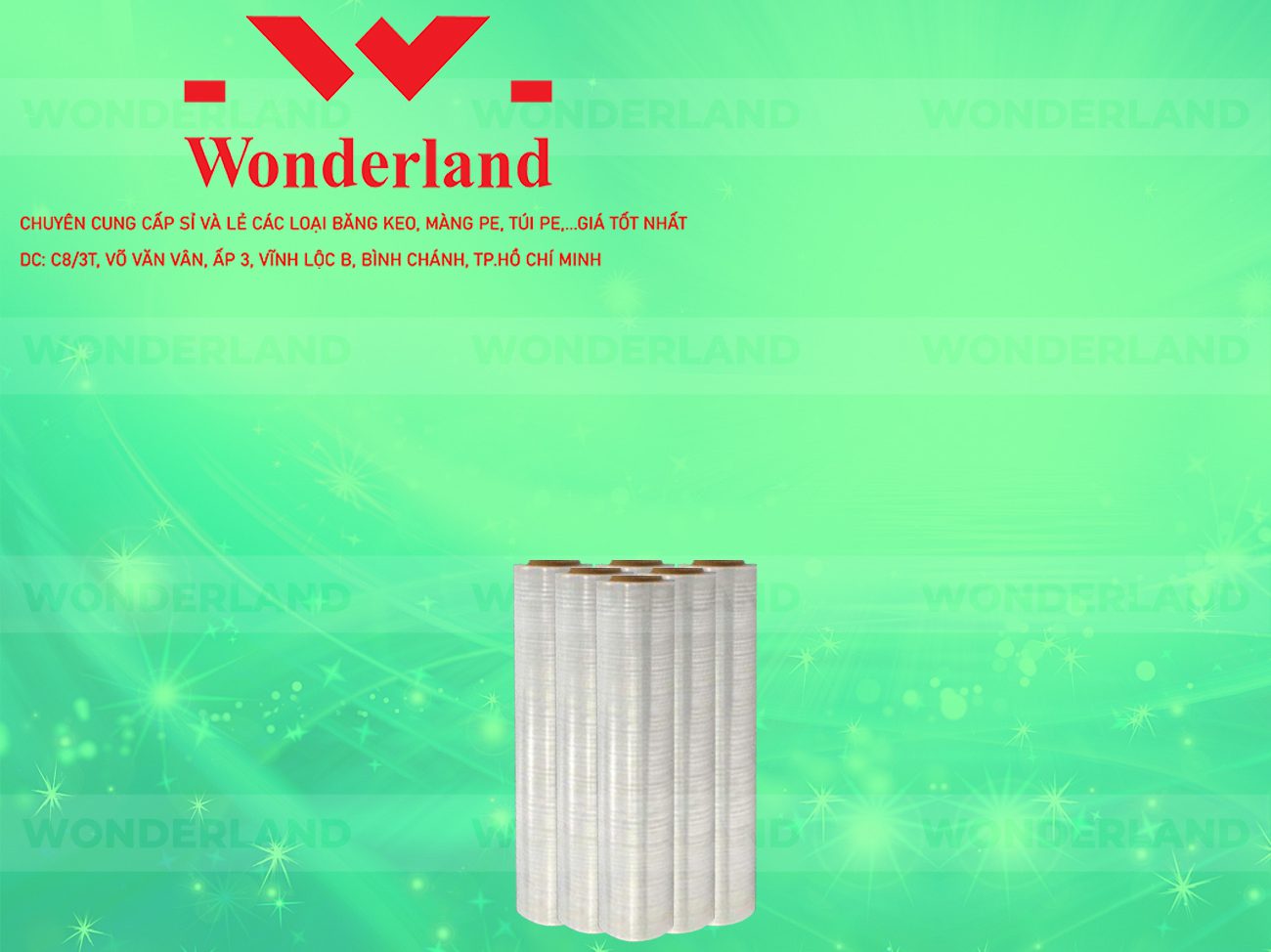 MÀNG PE TRẮNG 2.3KG LÕI 200G CHẤT LƯỢNG CAO WONDERLAND