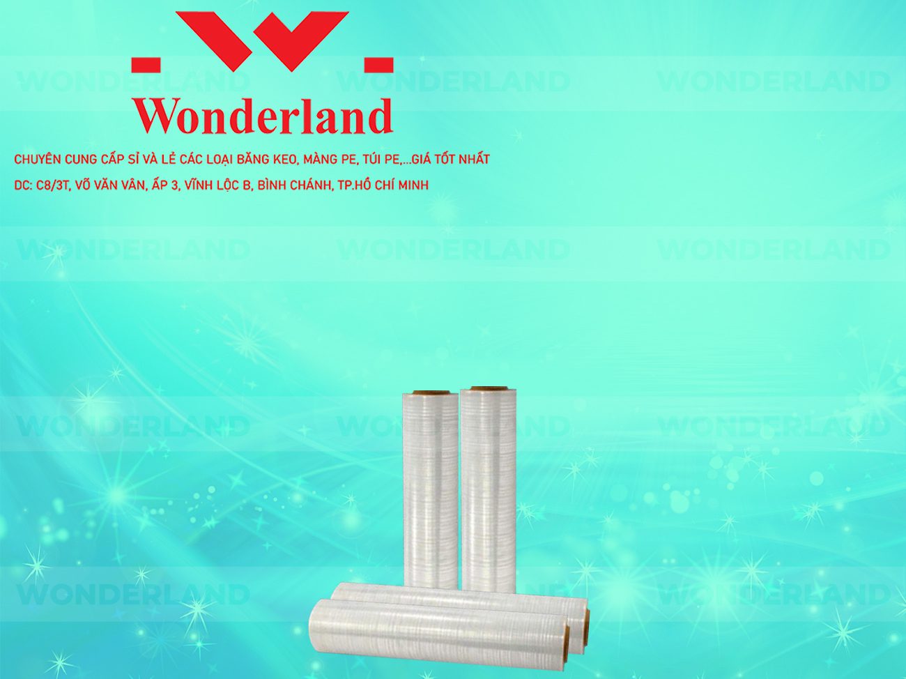 MÀNG PE TRẮNG 2.4KG LÕI 200G CHẤT LƯỢNG CAO WONDERLAND
