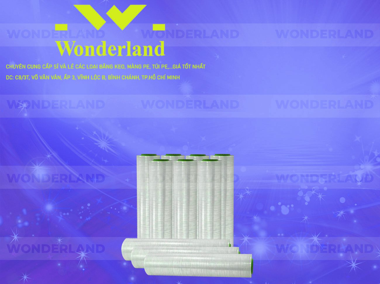 MÀNG PE TRẮNG 2.5KG LÕI 200G CHẤT LƯỢNG CAO WONDERLAND GIÁ SỈ TỐT NHẤT