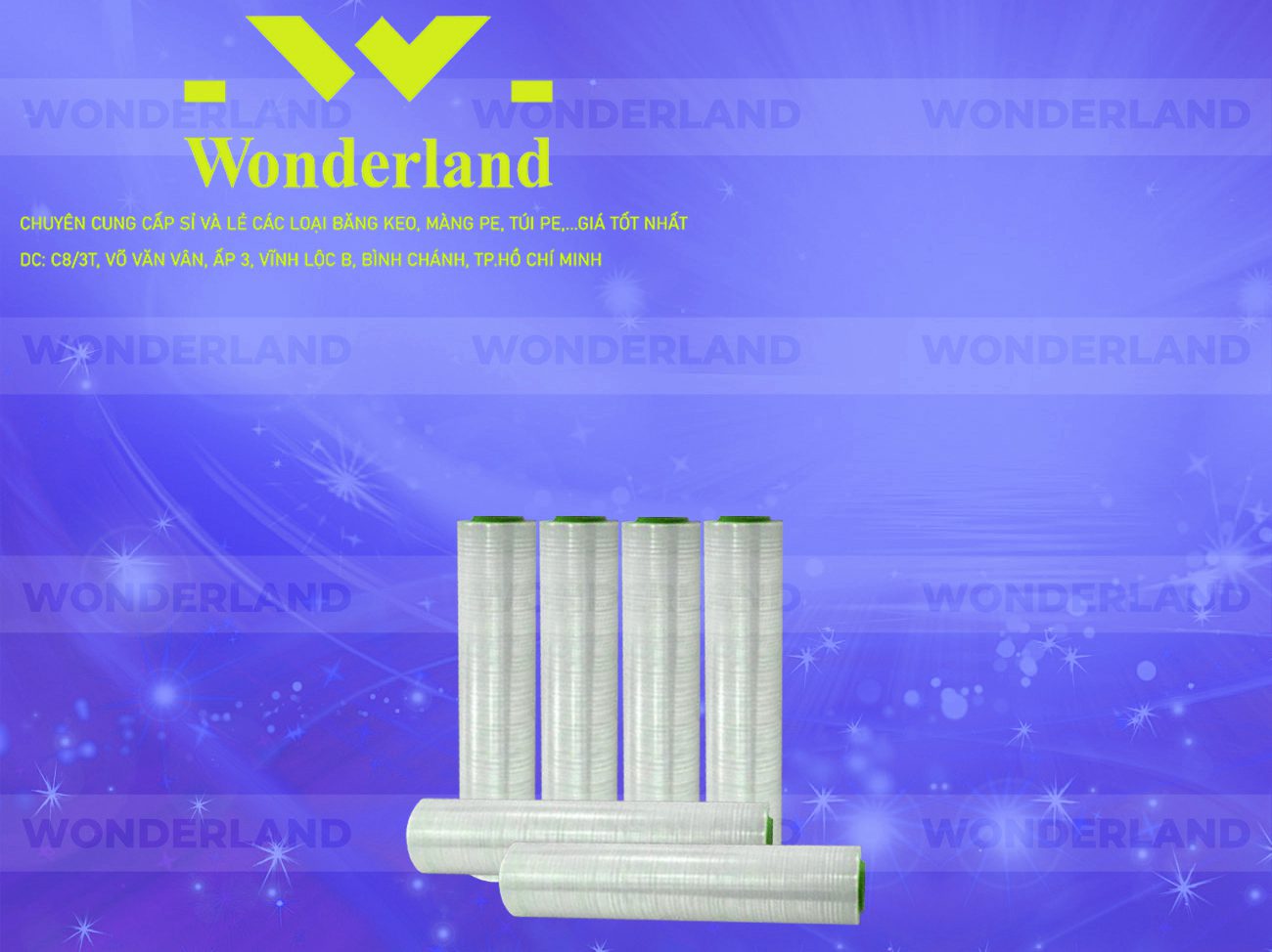 MÀNG PE TRẮNG 2.5KG LÕI 200G CHẤT LƯỢNG CAO WONDERLAND