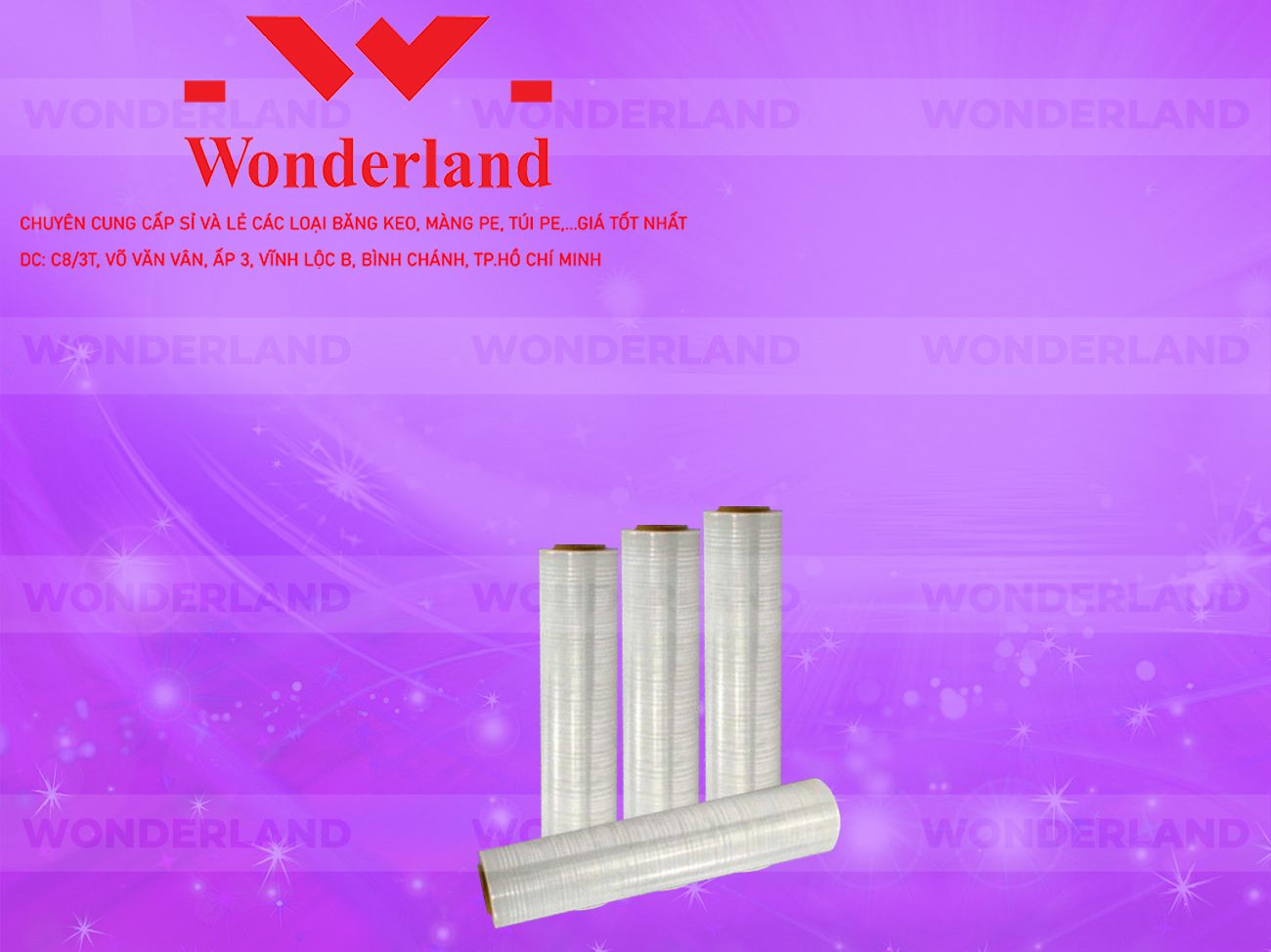 MÀNG PE TRẮNG 2.6KG LÕI 200G CHẤT LƯỢNG CAO WONDERLAND GIÁ SỈ TỐT NHẤT