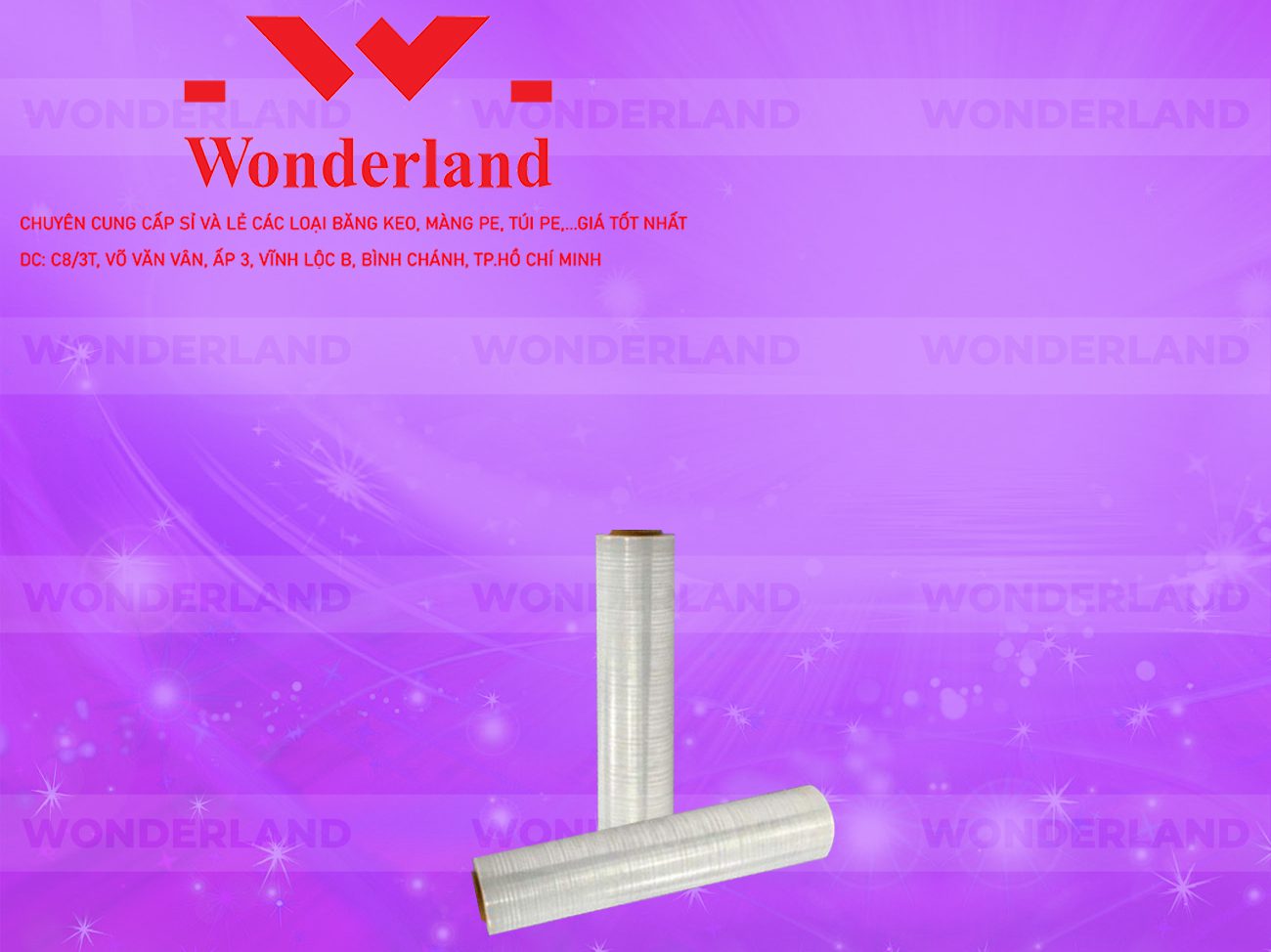 MÀNG PE TRẮNG 2.6KG LÕI 200G CHẤT LƯỢNG CAO WONDERLAND