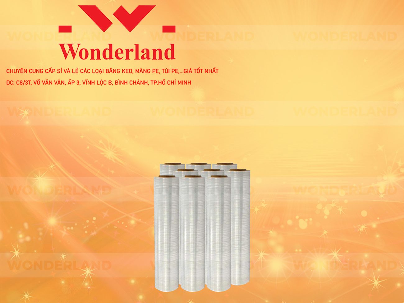 MÀNG PE TRẮNG 2.9KG LÕI 200G CHẤT LƯỢNG CAO WONDERLAND