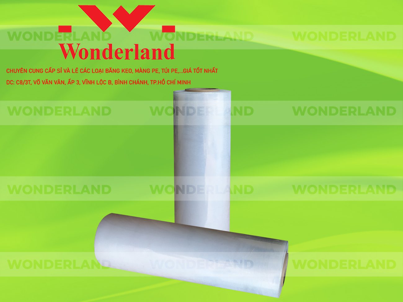 MÀNG PE TRẮNG 3.8KG LÕI 200G CHẤT LƯỢNG CAO WONDERLAND