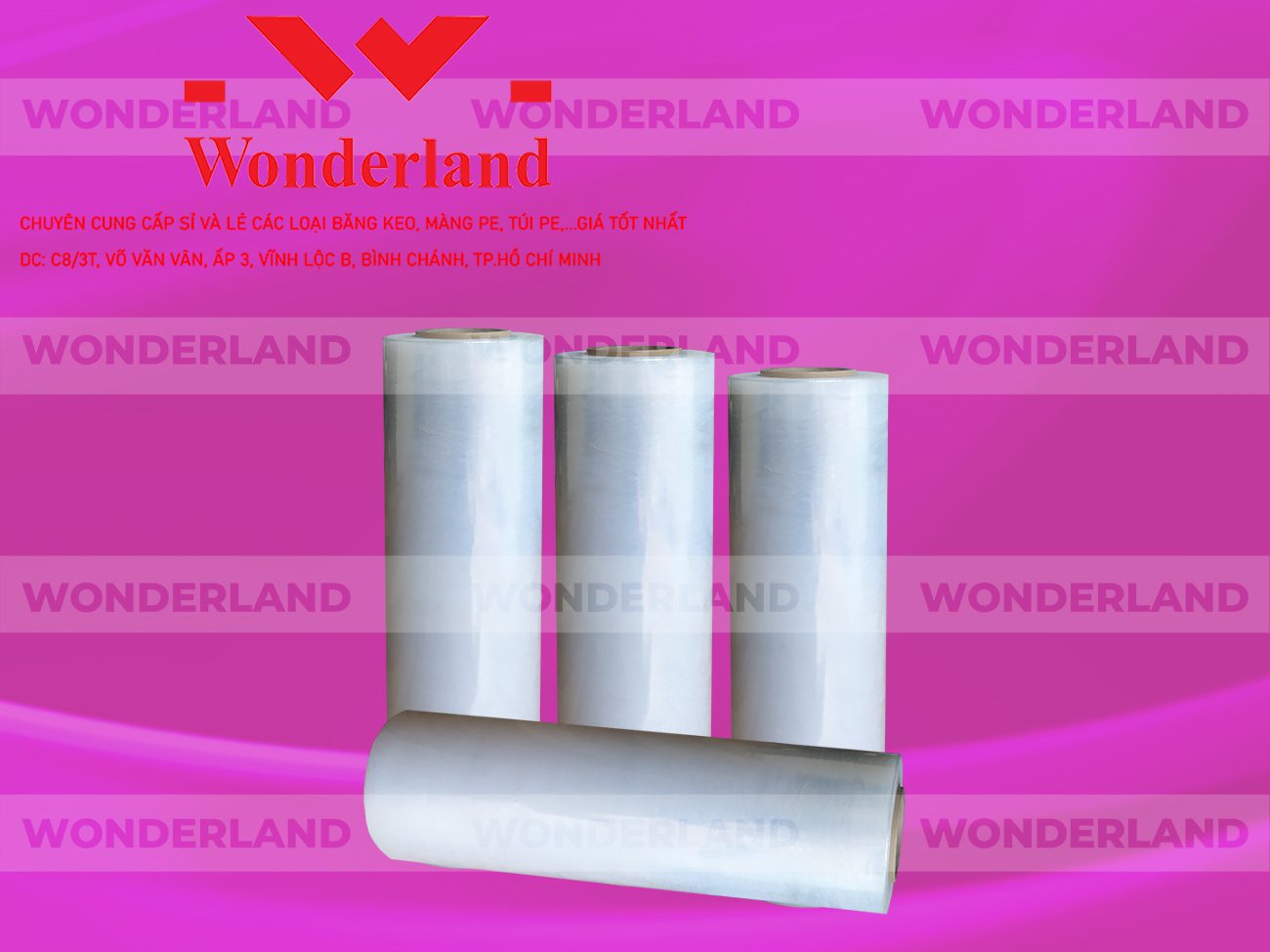 MÀNG PE TRẮNG 4.1KG LÕI 200G CHẤT LƯỢNG CAO WONDERLAND