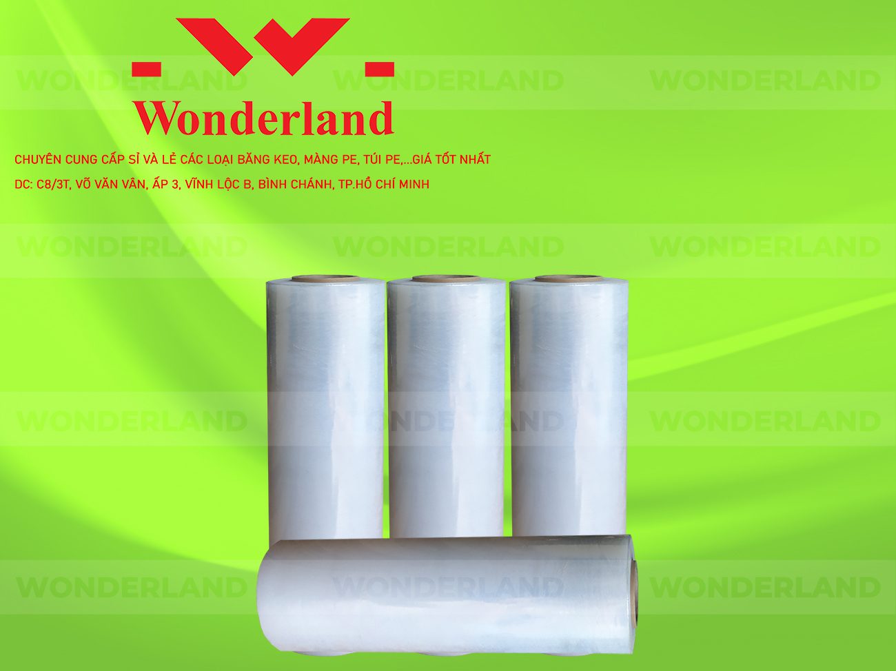MÀNG PE TRẮNG 4.5KG LÕI 200G CHẤT LƯỢNG CAO WONDERLAND