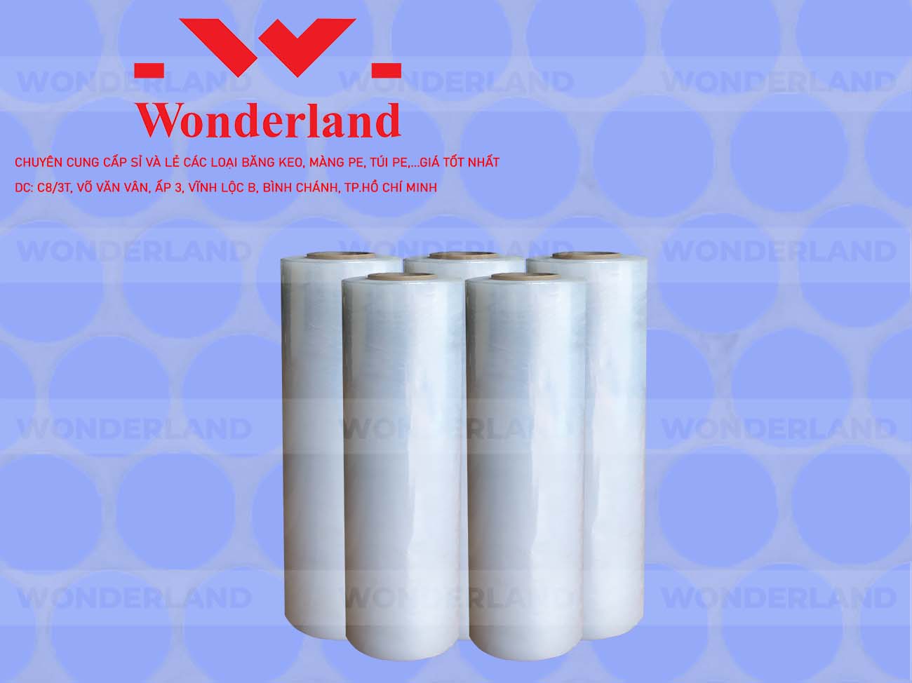 MÀNG PE TRẮNG 4.8KG LÕI 200G CHẤT LƯỢNG CAO WONDERLAND