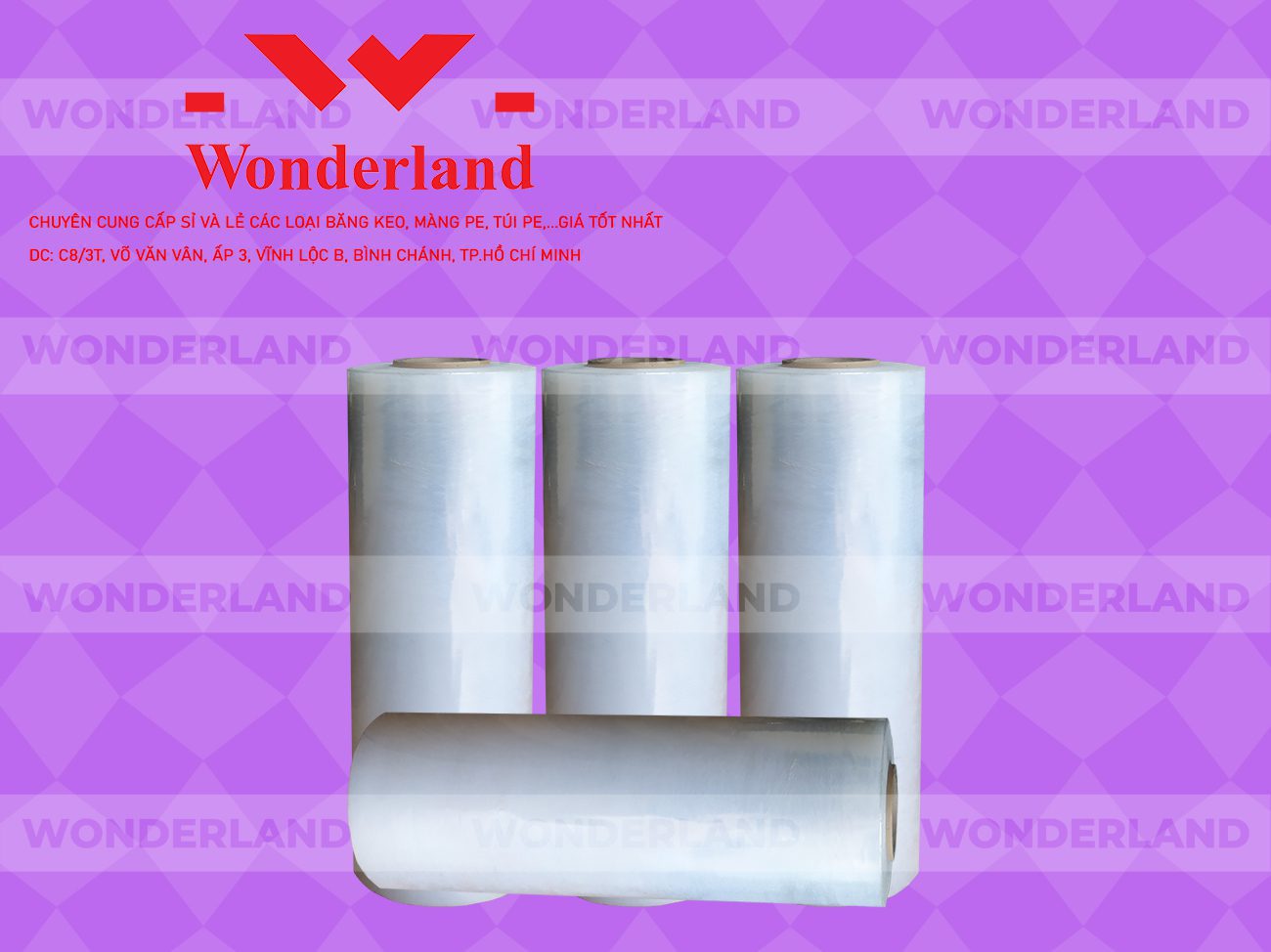 MÀNG PE TRẮNG 6.6KG LÕI 500G CHẤT LƯỢNG CAO WONDERLAND GIÁ SỈ TỐT NHẤT