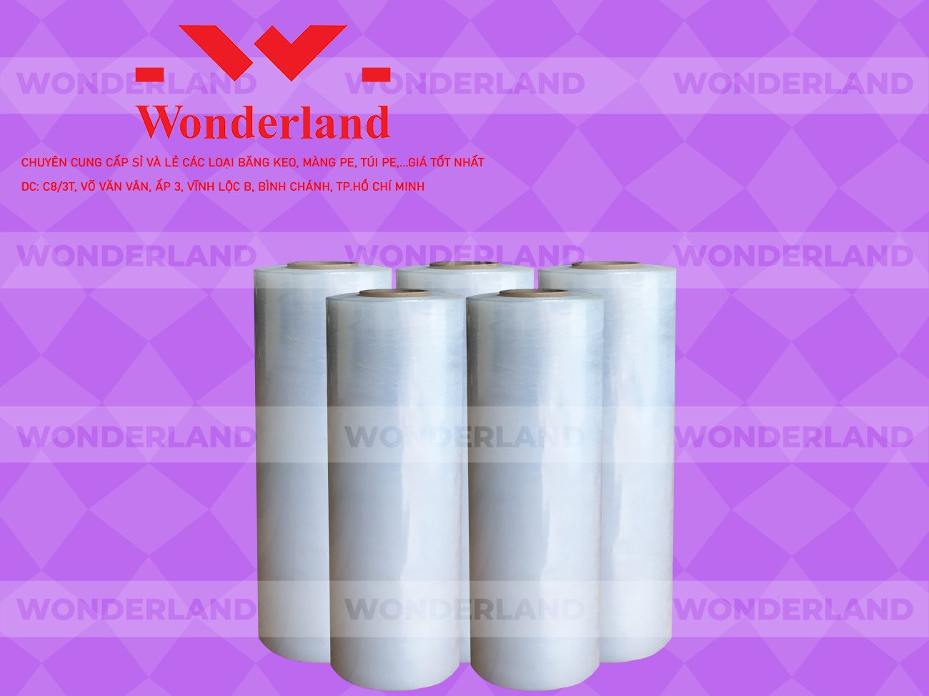 MÀNG PE TRẮNG 6.6KG LÕI 500G CHẤT LƯỢNG CAO WONDERLAND