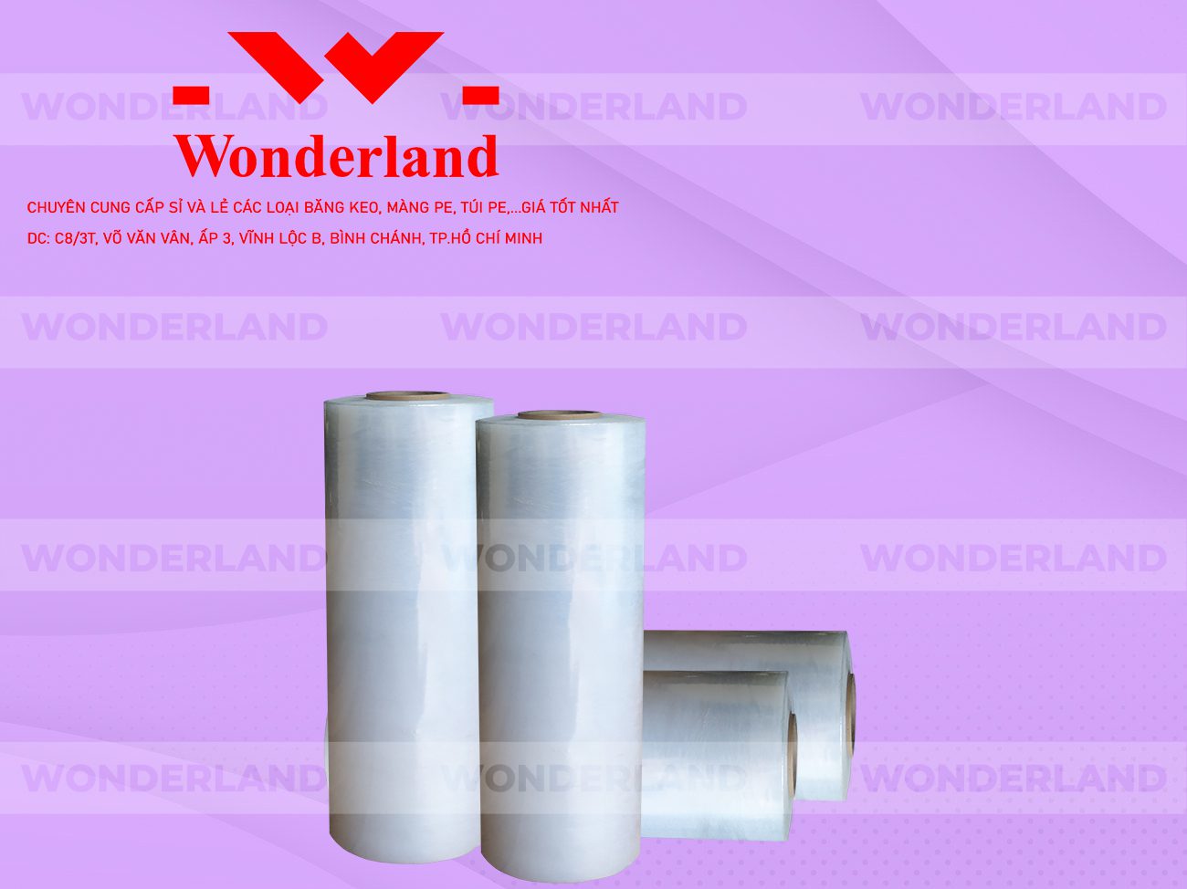 MÀNG PE TRẮNG 7.7KG LÕI 500G CHẤT LƯỢNG CAO WONDERLAND