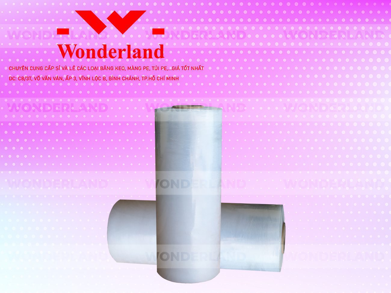 MÀNG PE TRẮNG 8.0KG LÕI 500G CHẤT LƯỢNG CAO WONDERLAND