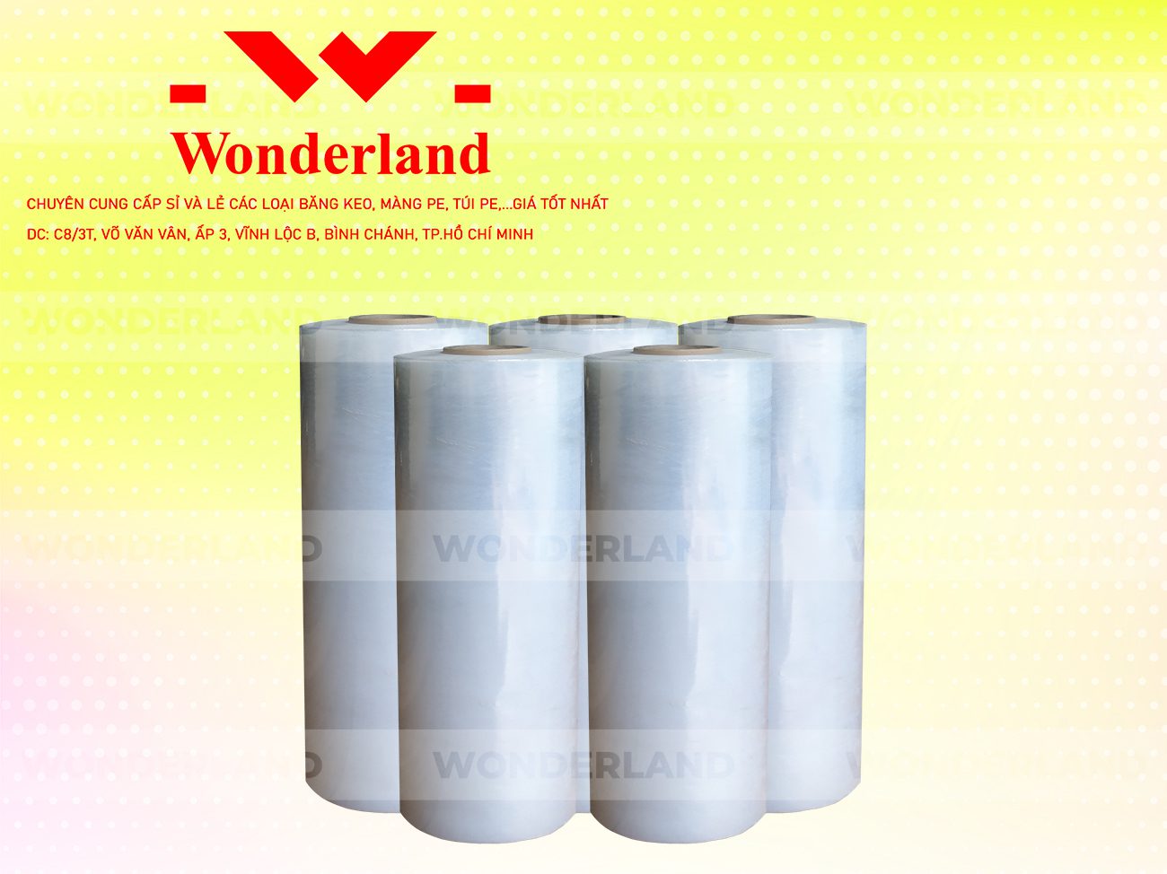 MÀNG PE TRẮNG 8.1KG LÕI 500G CHẤT LƯỢNG CAO WONDERLAND
