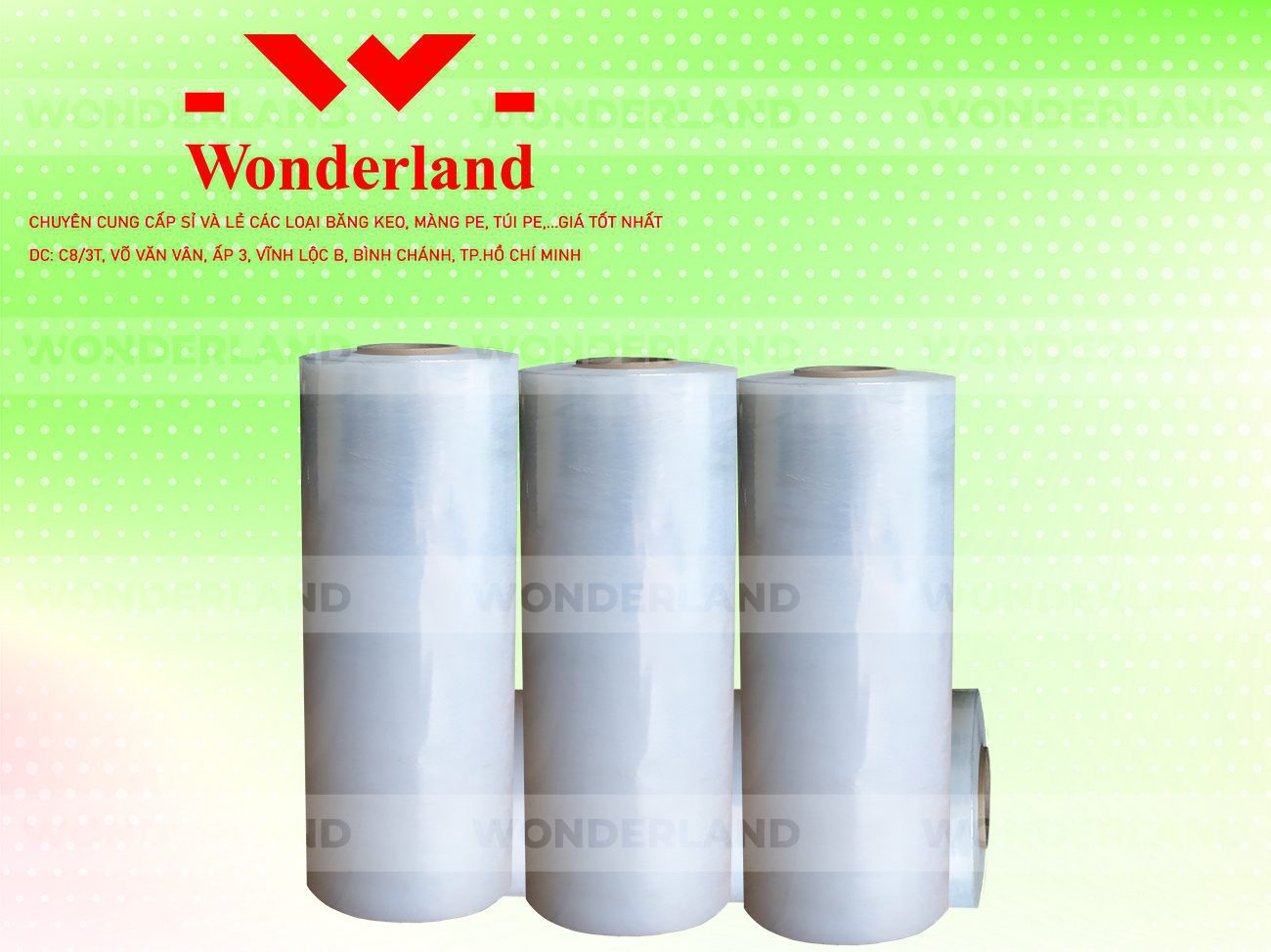 MÀNG PE TRẮNG 8.2KG LÕI 500G CHẤT LƯỢNG CAO WONDERLAND GIÁ SỈ TỐT NHẤT
