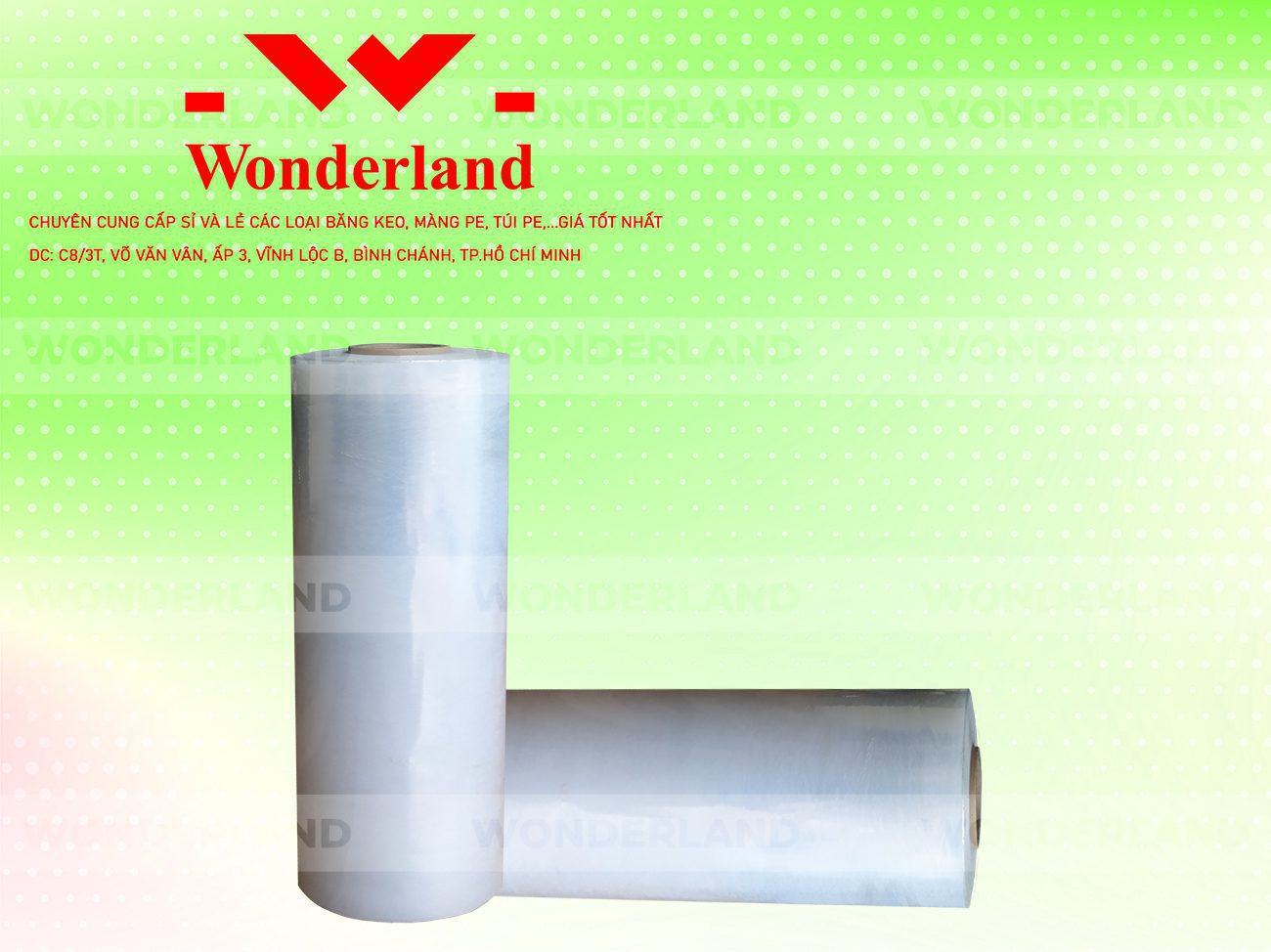 MÀNG PE TRẮNG 8.2KG LÕI 500G CHẤT LƯỢNG CAO WONDERLAND