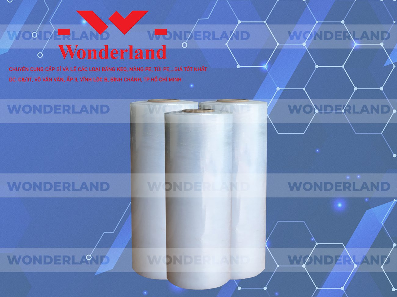 MÀNG PE TRẮNG 8.3KG LÕI 500G CHẤT LƯỢNG CAO WONDERLAND GIÁ SỈ TỐT NHẤT