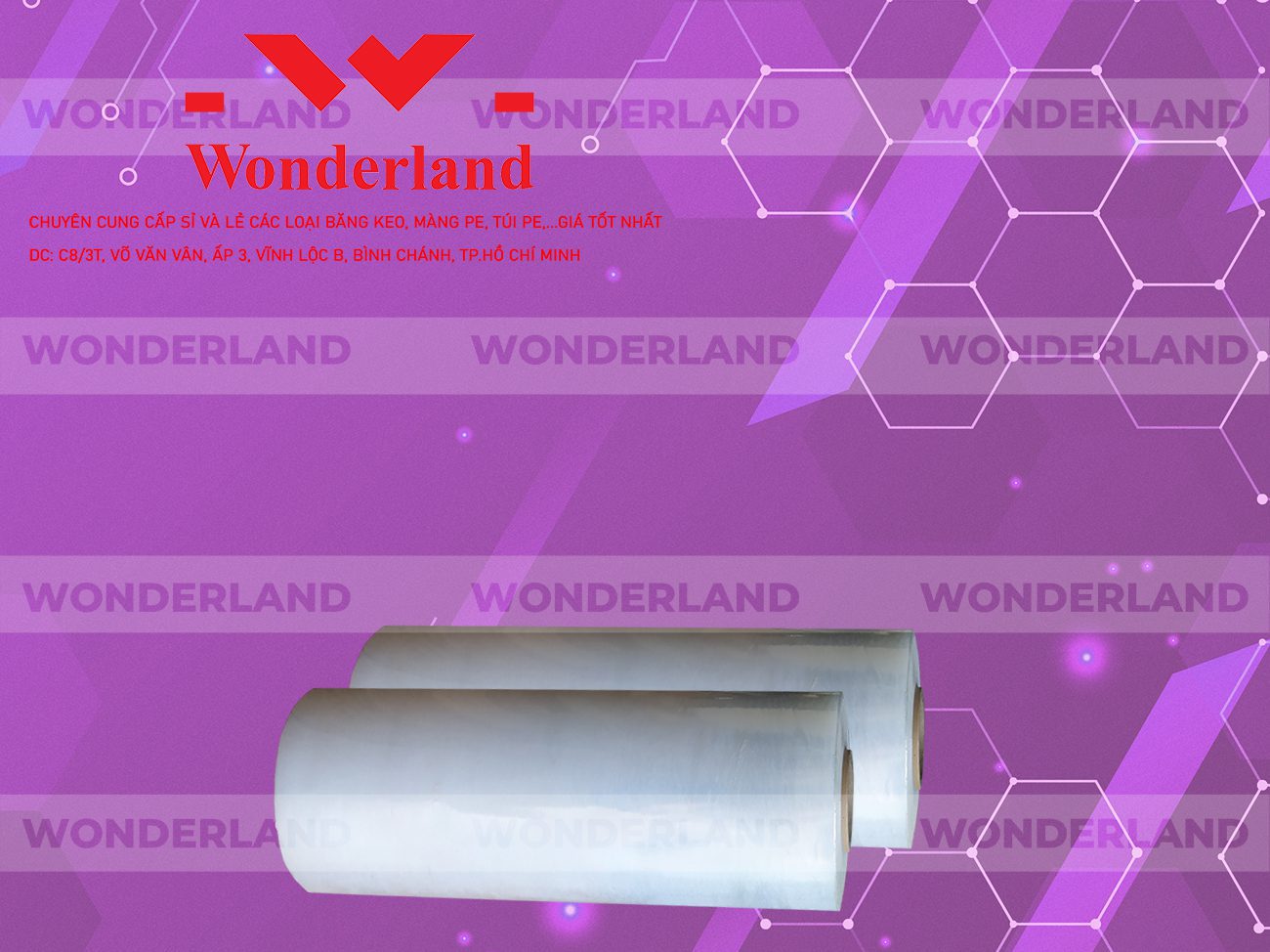 MÀNG PE TRẮNG 8.4KG LÕI 500G CHẤT LƯỢNG CAO WONDERLAND