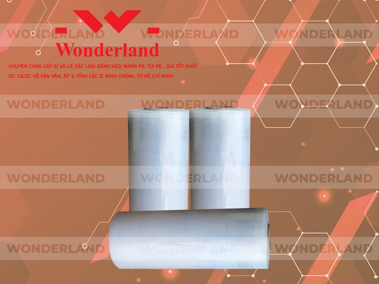 MÀNG PE TRẮNG 8.5KG LÕI 500G CHẤT LƯỢNG CAO WONDERLAND