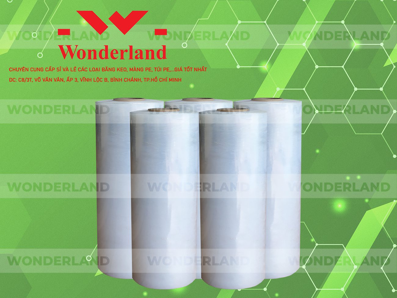 MÀNG PE TRẮNG 8.6KG LÕI 500G CHẤT LƯỢNG CAO WONDERLAND GIÁ SỈ TỐT NHẤT