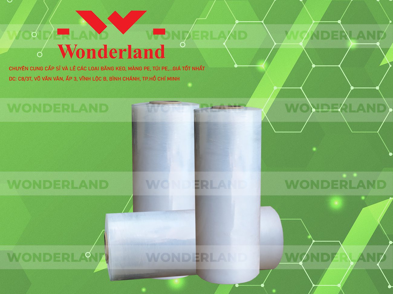 MÀNG PE TRẮNG 8.6KG LÕI 500G CHẤT LƯỢNG CAO WONDERLAND