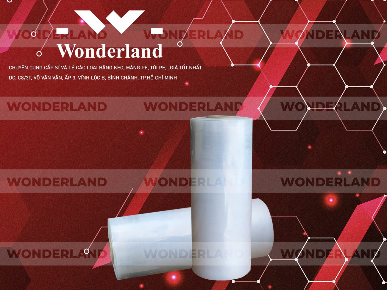 MÀNG PE TRẮNG 8.7KG LÕI 500G CHẤT LƯỢNG CAO WONDERLAND