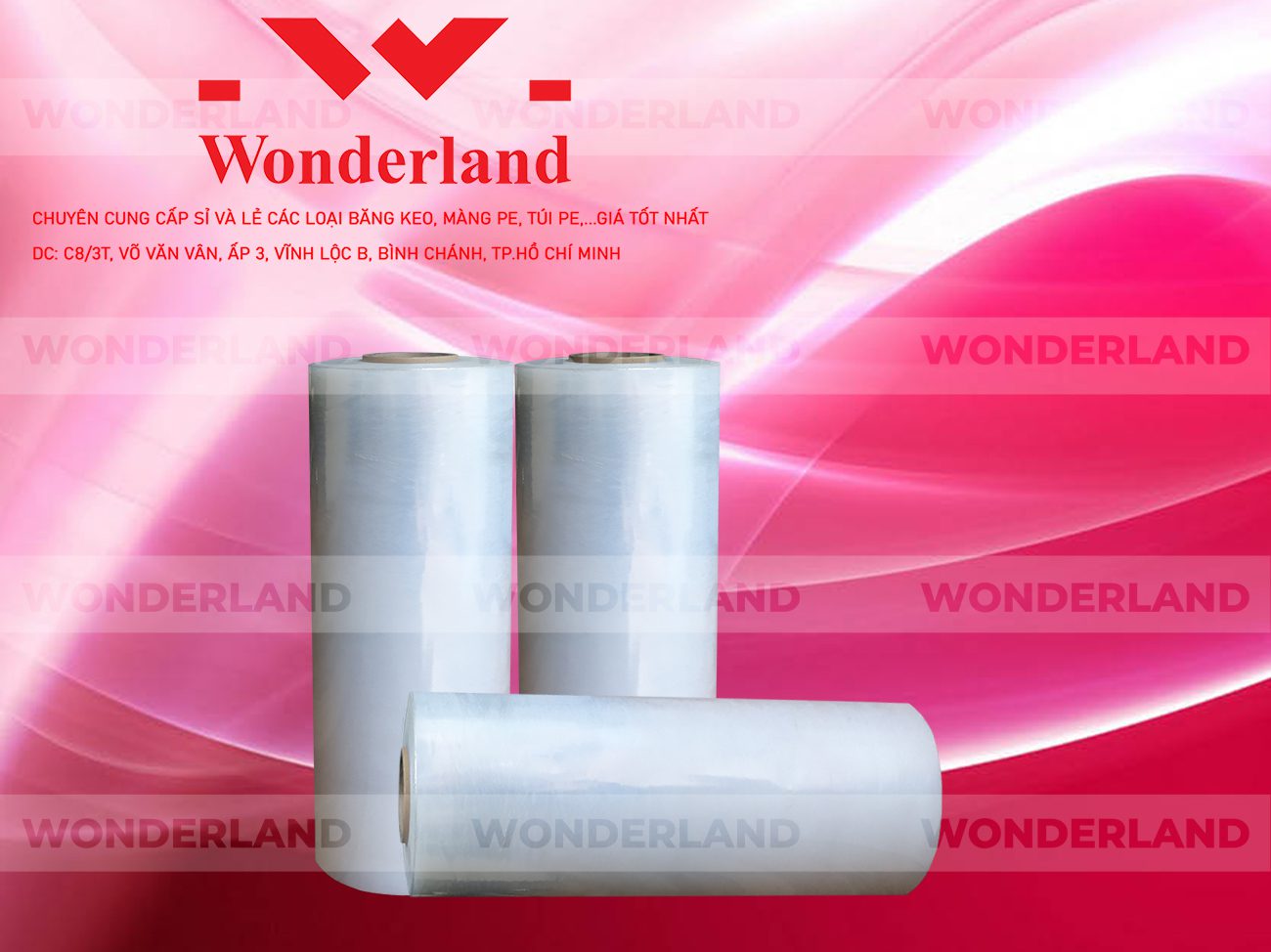 MÀNG PE TRẮNG 8.8KG LÕI 500G CHẤT LƯỢNG CAO WONDERLAND GIÁ SỈ TỐT NHẤT