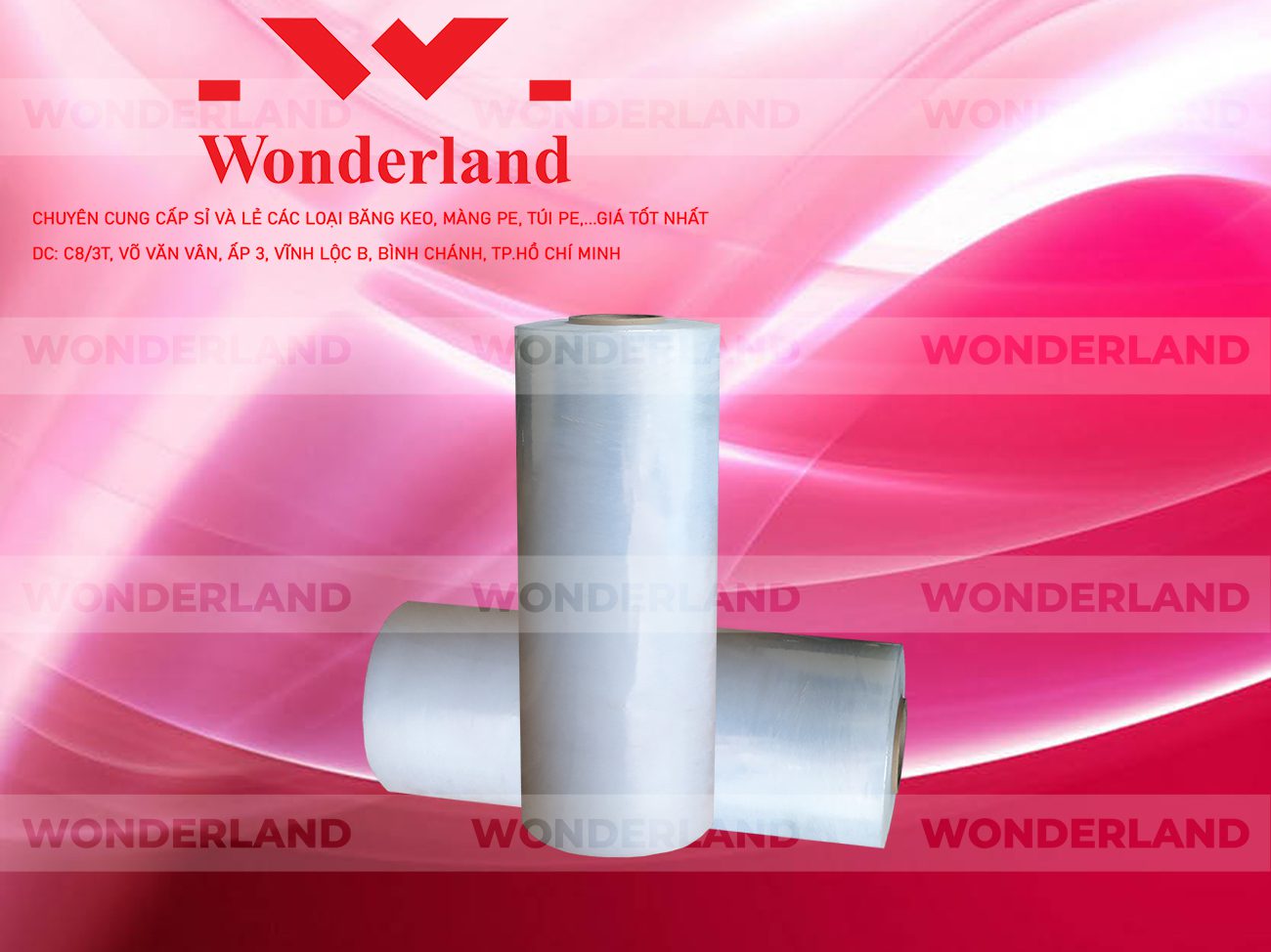 MÀNG PE TRẮNG 8.8KG LÕI 500G CHẤT LƯỢNG CAO WONDERLAND