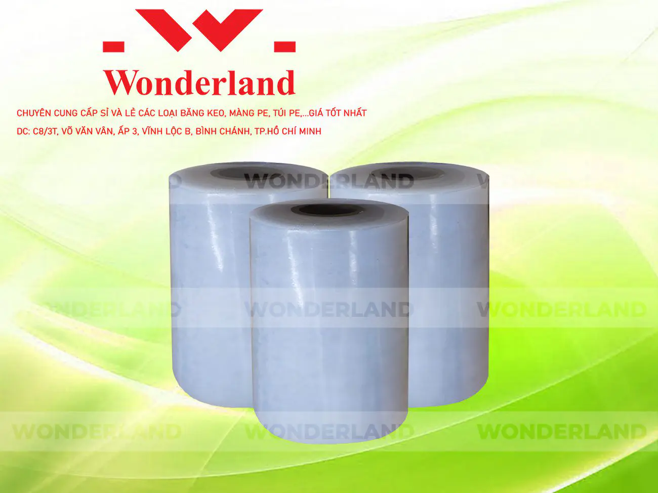 MÀNG PE TRẮNG 9.0KG LÕI 500G CHẤT LƯỢNG CAO WONDERLAND GIÁ SỈ TỐT NHẤT