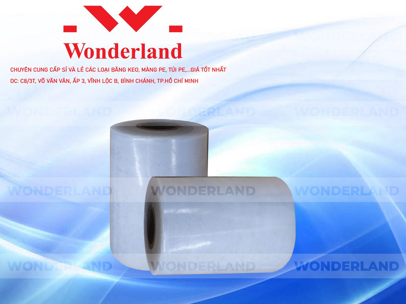 MÀNG PE TRẮNG 9.2KG LÕI 500G CHẤT LƯỢNG CAO WONDERLAND