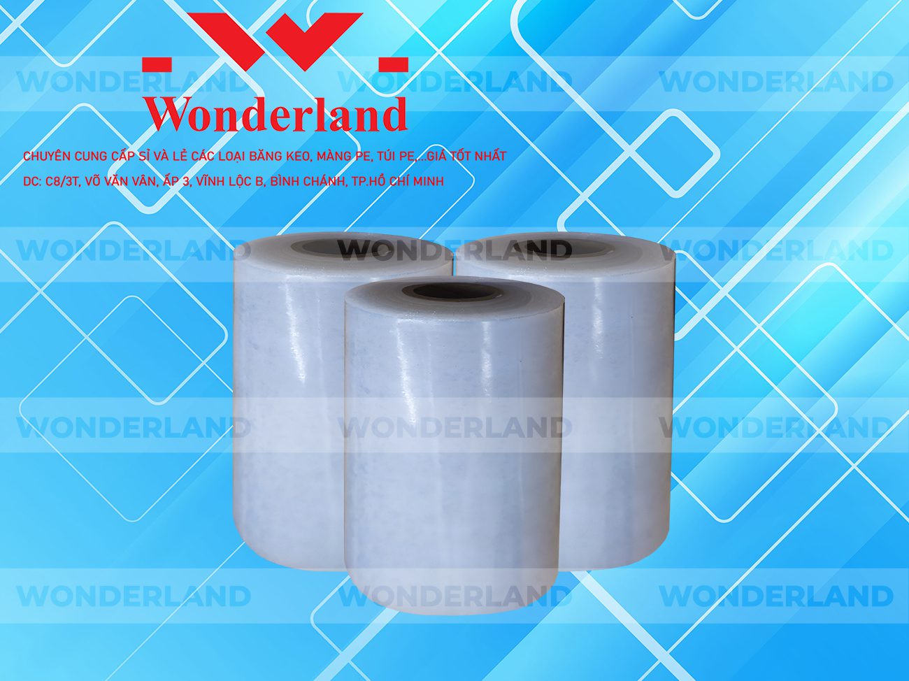 MÀNG PE TRẮNG 9.3KG LÕI 500G CHẤT LƯỢNG CAO WONDERLAND GIÁ SỈ TỐT NHẤT