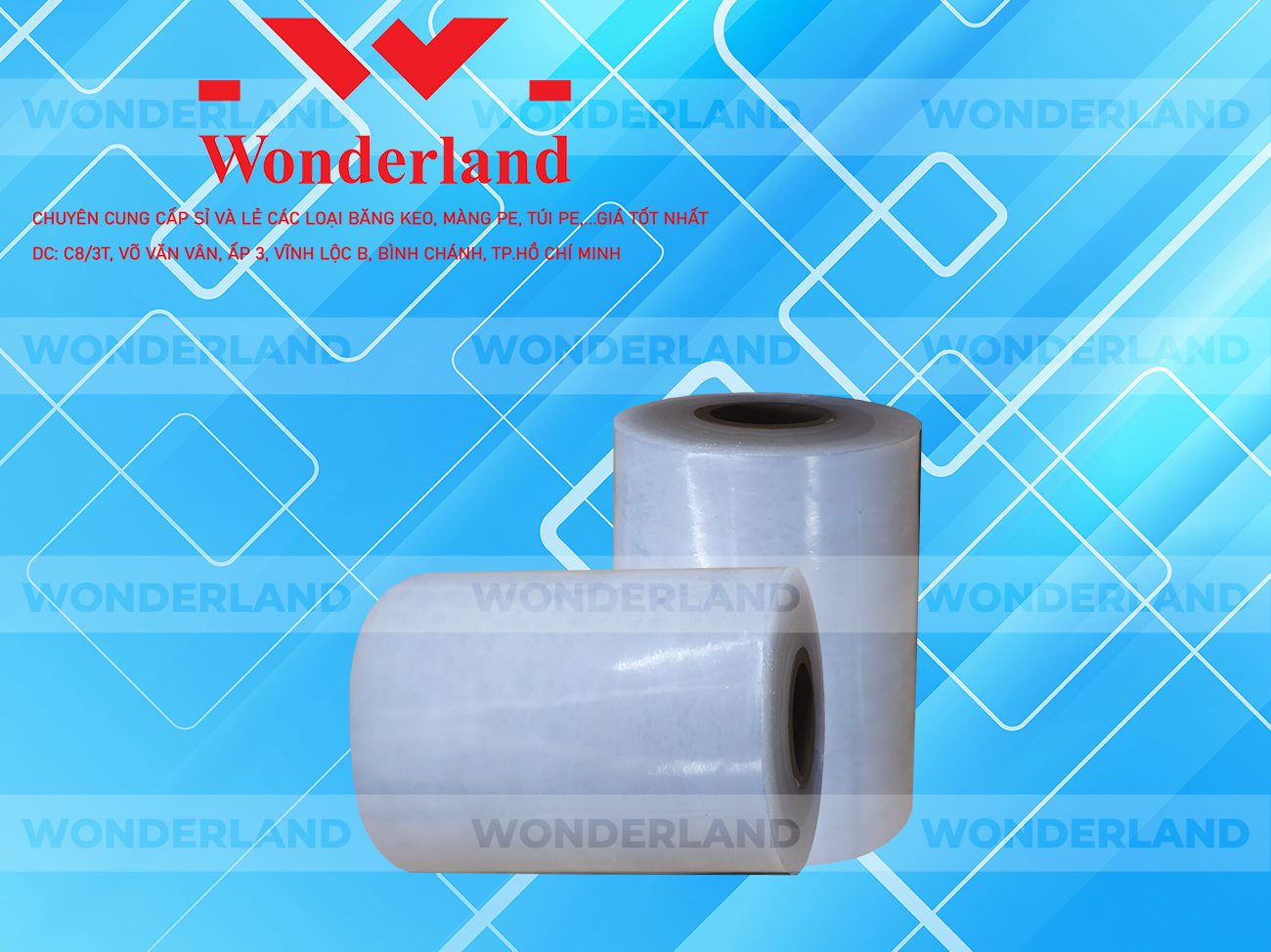 MÀNG PE TRẮNG 9.3KG LÕI 500G CHẤT LƯỢNG CAO WONDERLAND