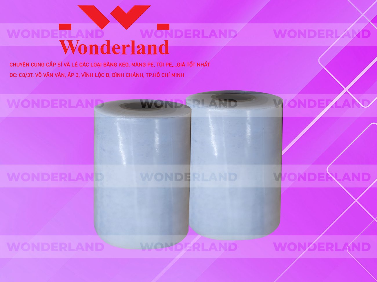 MÀNG PE TRẮNG 9.4KG LÕI 500G CHẤT LƯỢNG CAO WONDERLAND