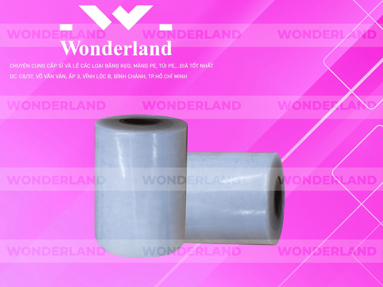 MÀNG PE TRẮNG 9.5KG LÕI 500G CHẤT LƯỢNG CAO WONDERLAND