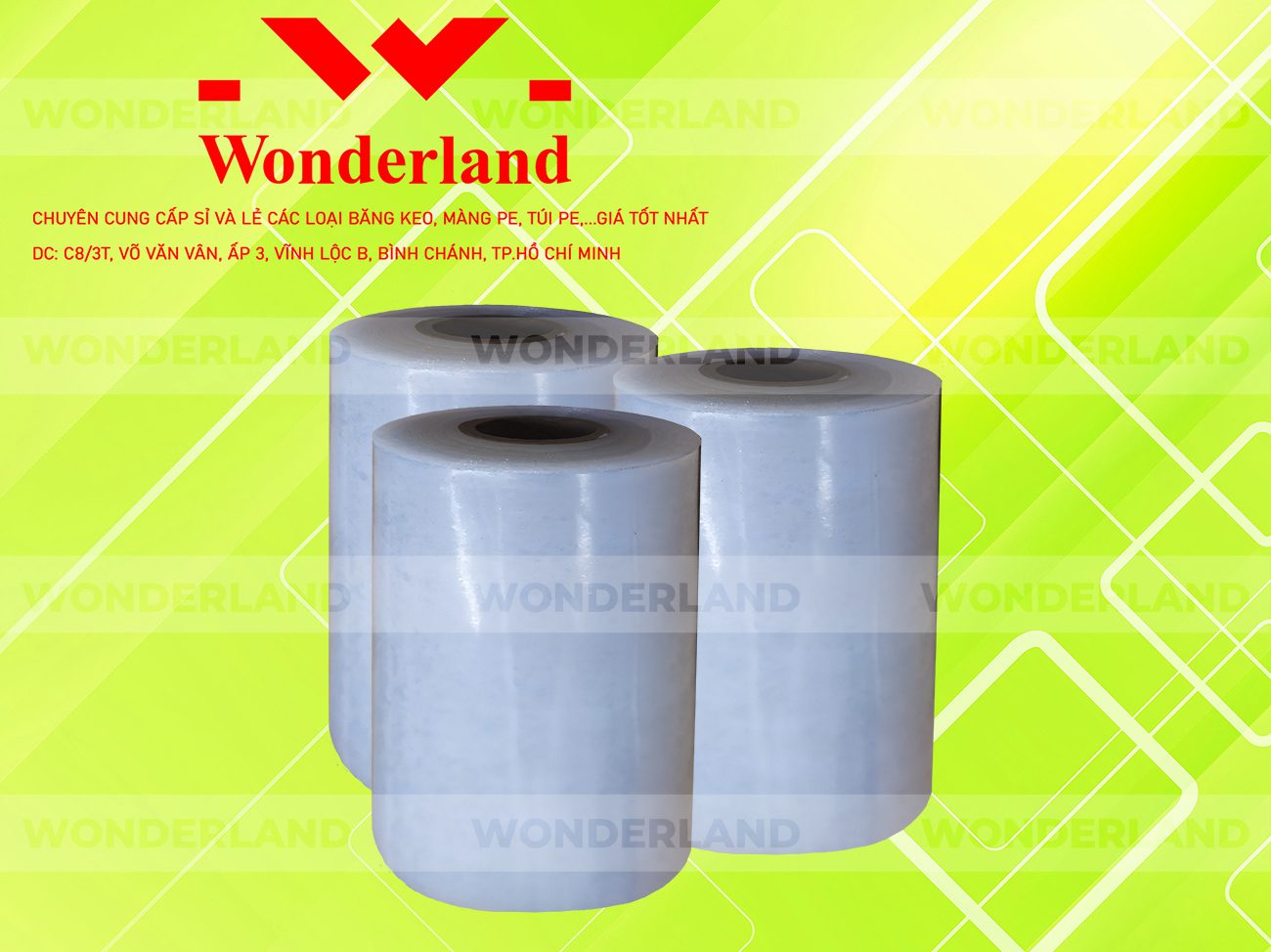 MÀNG PE TRẮNG 9.8KG LÕI 500G CHẤT LƯỢNG CAO WONDERLAND GIÁ SỈ TỐT NHẤT