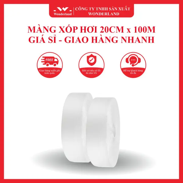 MÀNG XỐP HƠI 20CM x 100M GIÁ SỈ - GIAO HÀNG NHANH