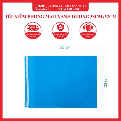 TÚI NIÊM PHONG MÀU XANH DƯƠNG 38CMx52CM