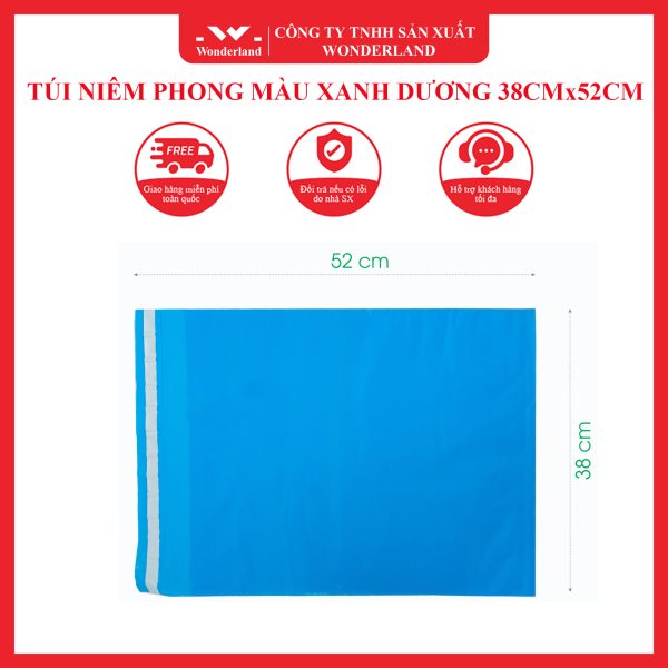 TÚI NIÊM PHONG MÀU XANH DƯƠNG 38CMx52CM
